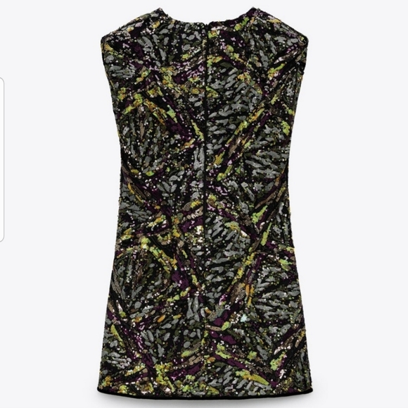 Beautiful Multi colored sequins Zara Dress - Picture 8 of 8